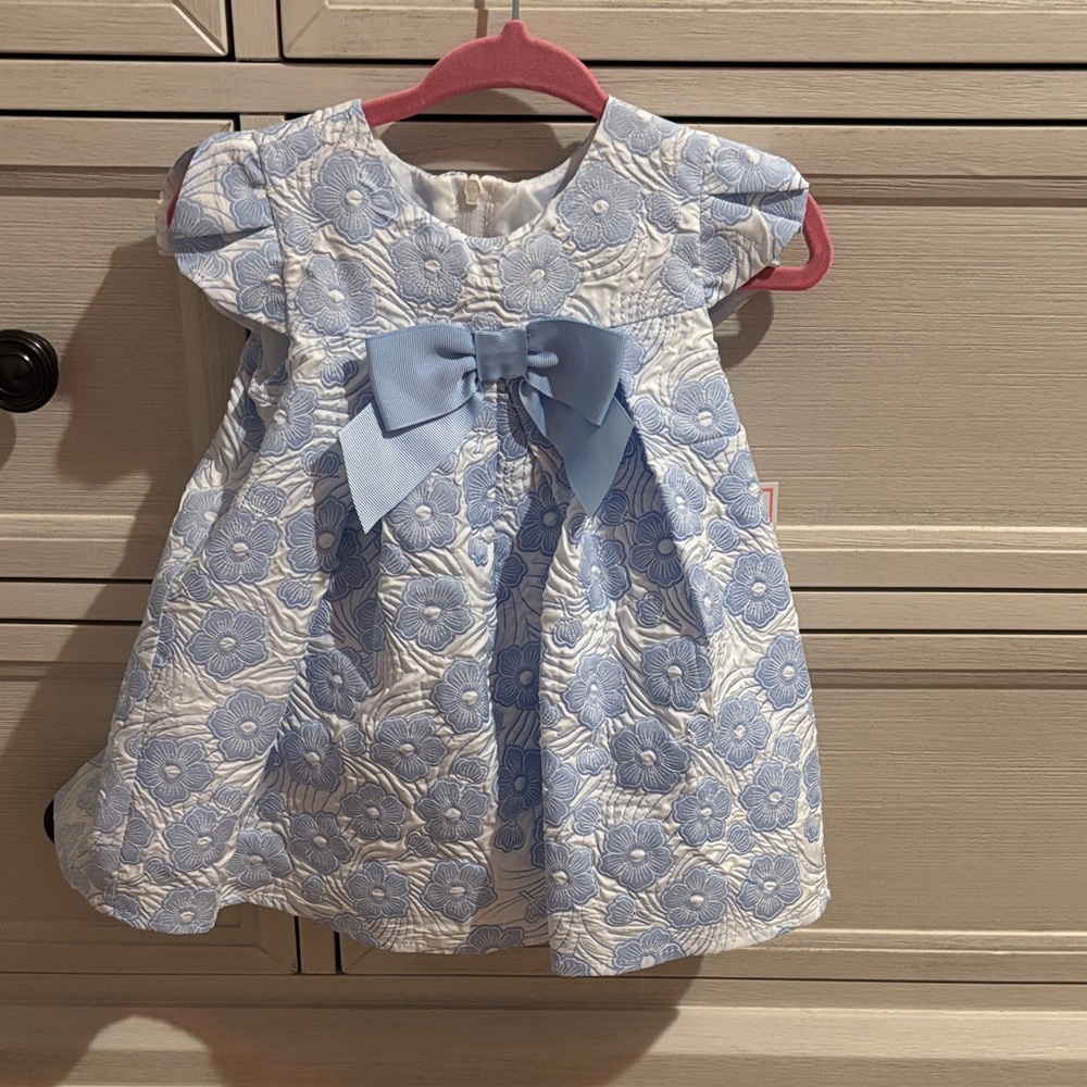 Bonnie Baby Blue and White Floral Dress